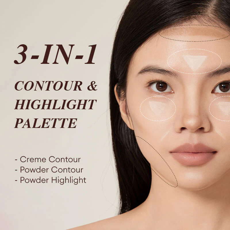INTO YOU Highlight  Contour Trio Palette - Image 5
